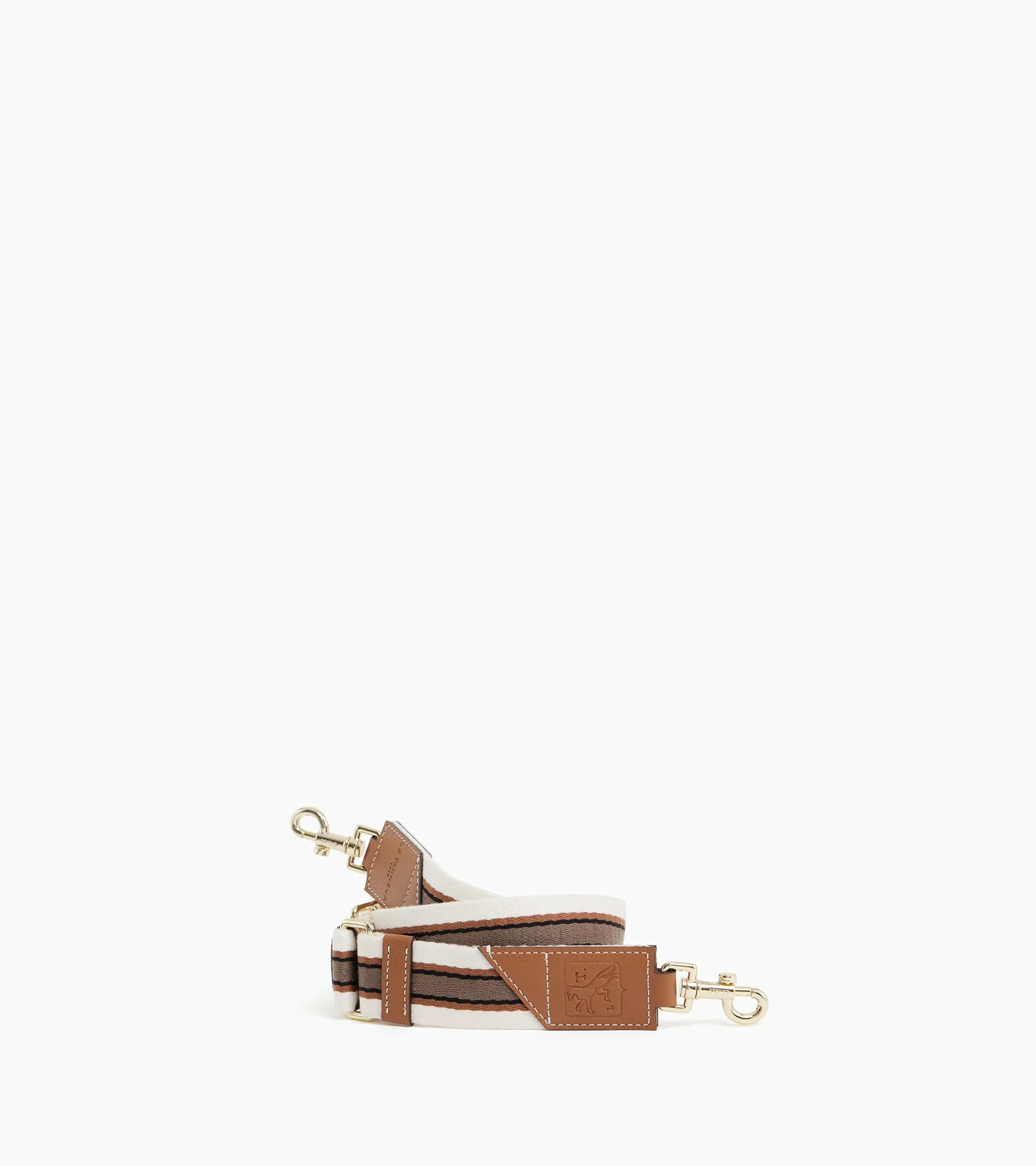 Bandoulière à rayures ajustable - Black Brown Tan Taupe Chalk White