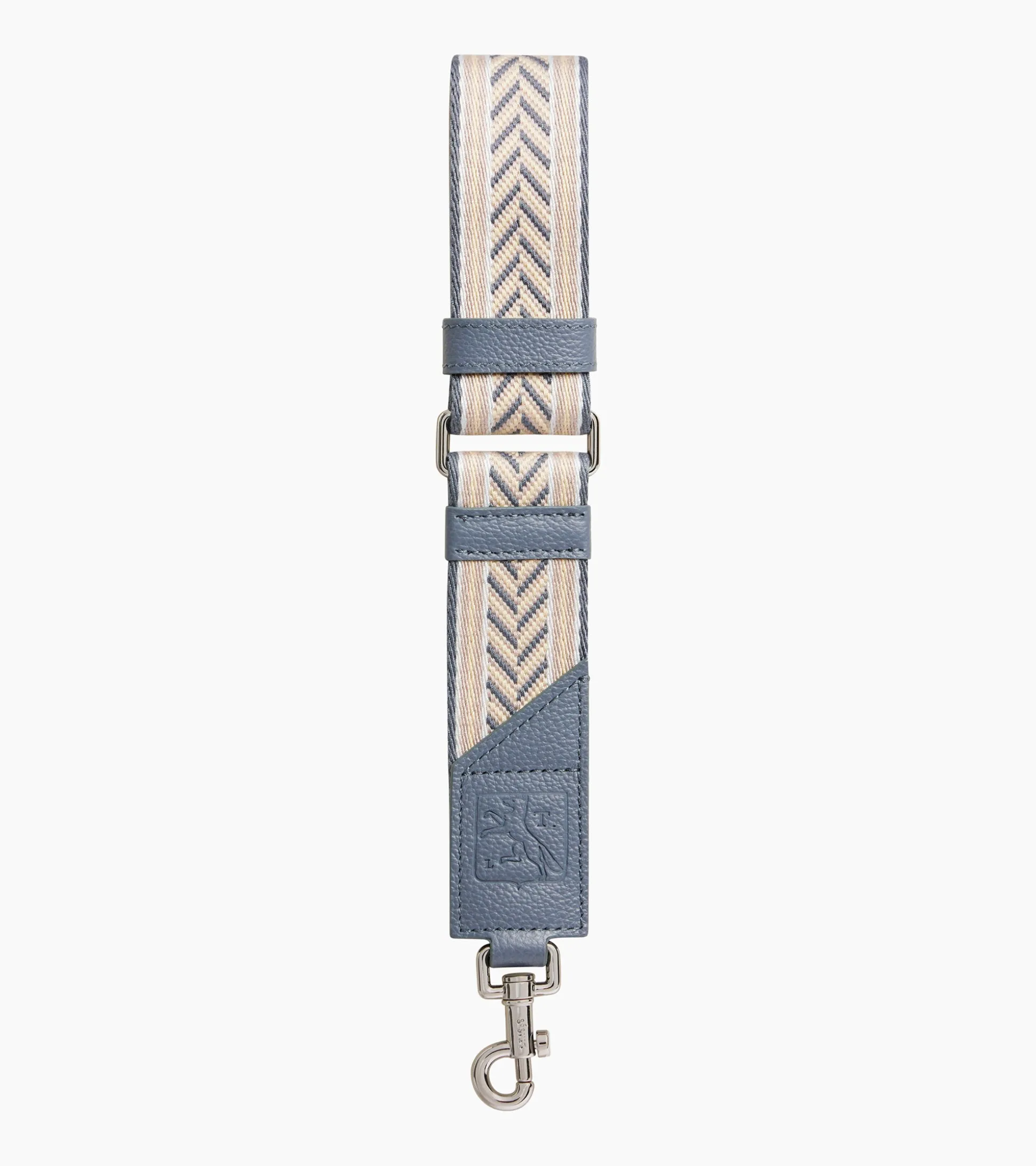 Bandoulière à rayures ajustable - AURORE-CRAIE-BLEU ARGILE-GREGE
