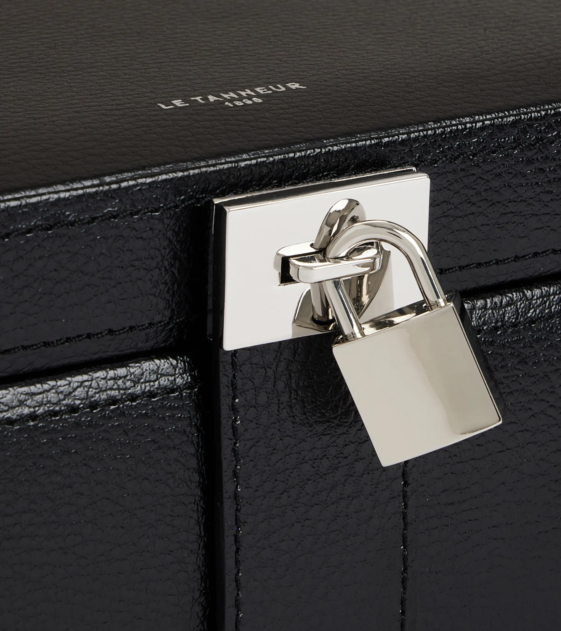 Boite à bijoux moyen modèle en cuir - NOIR 1