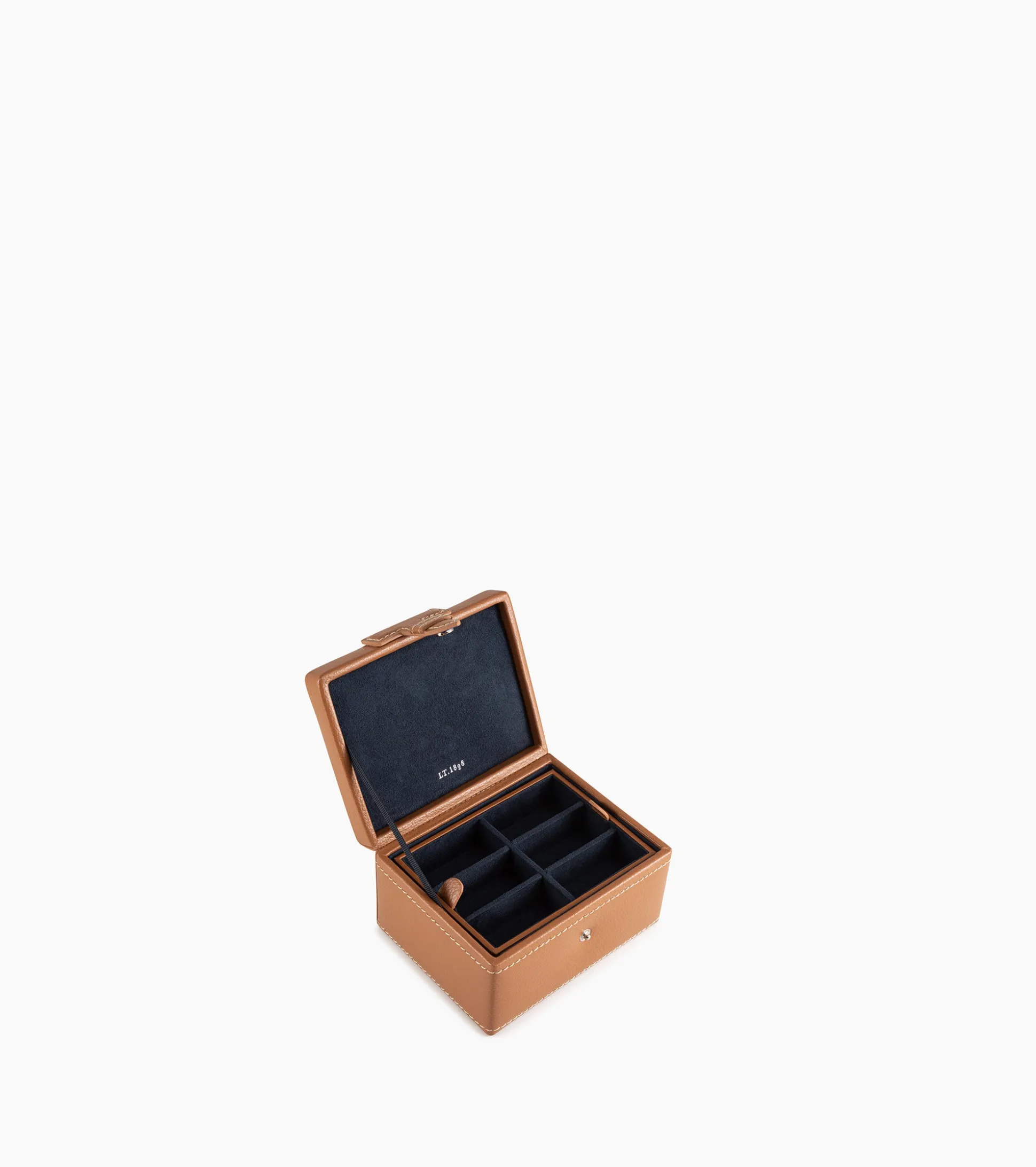 Coffret boutons de manchettes en cuir - Natural