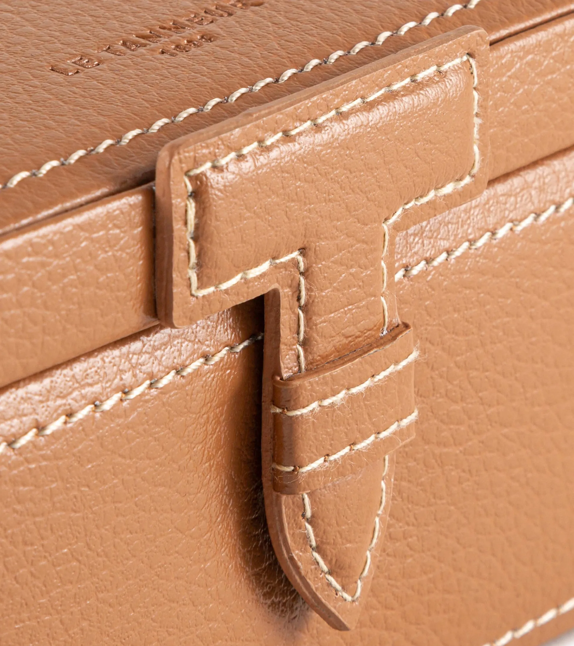 Coffret boutons de manchettes en cuir - Natural