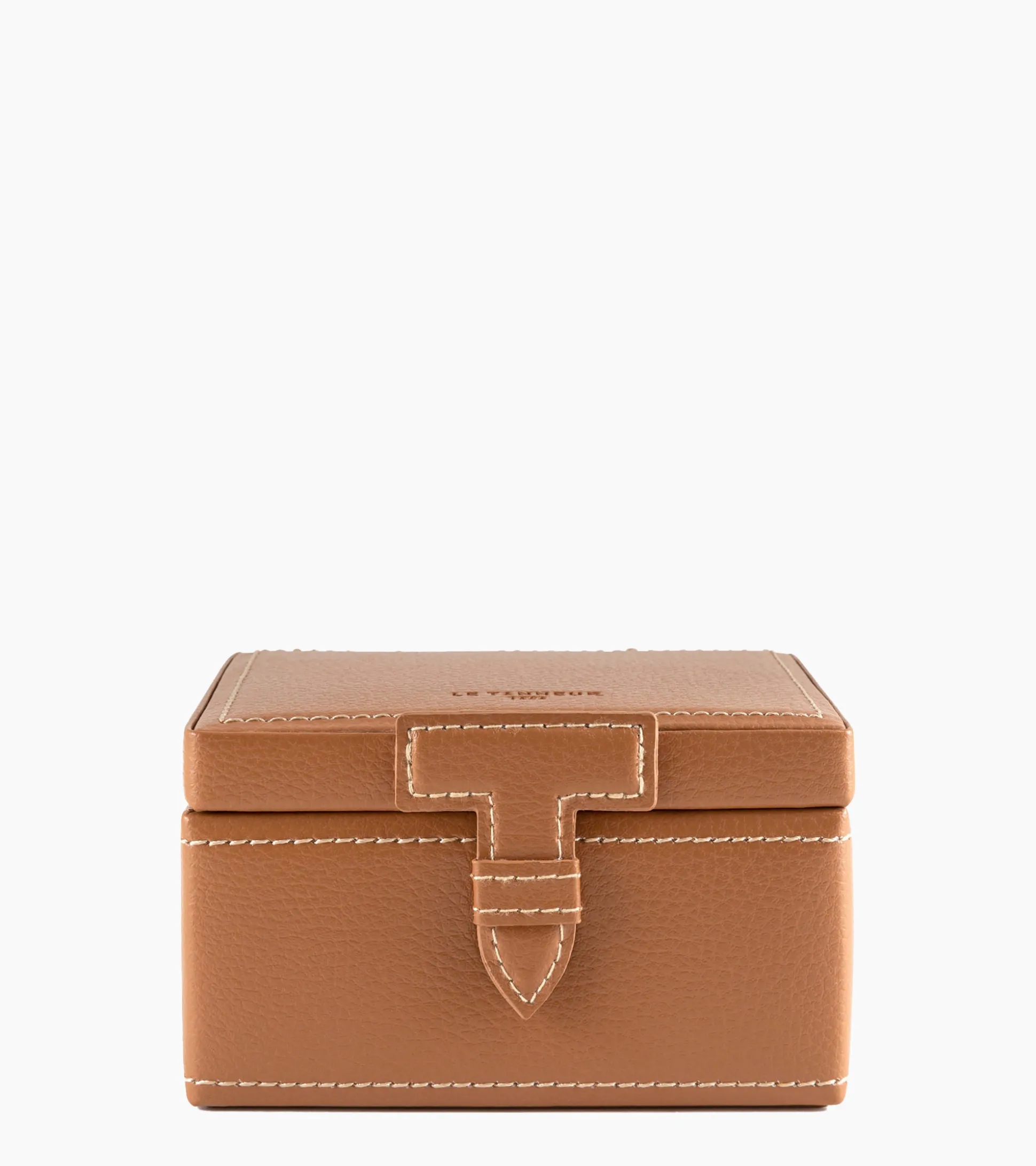 Coffret boutons de manchettes en cuir - Natural
