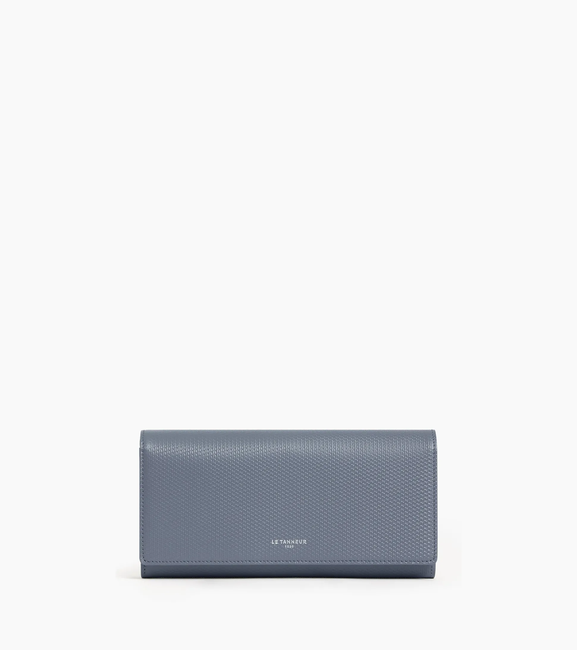 Compagnon Lise en cuir signature T - BLEU ARGILE