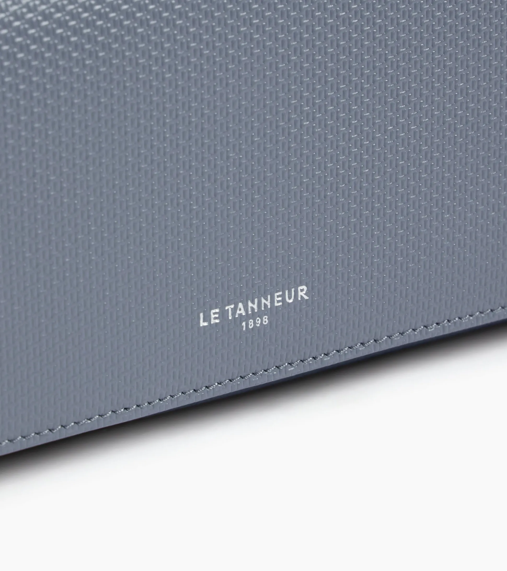 Compagnon Lise en cuir signature T - BLEU ARGILE