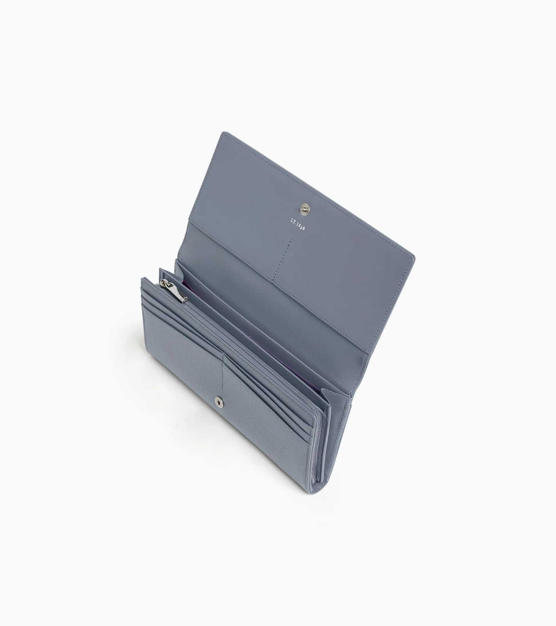 Compagnon Lise en cuir signature T - BLEU ARGILE