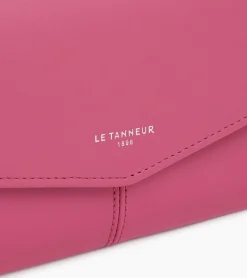 Compagnon zippé Charlotte en cuir lisse - Pink Fuxia