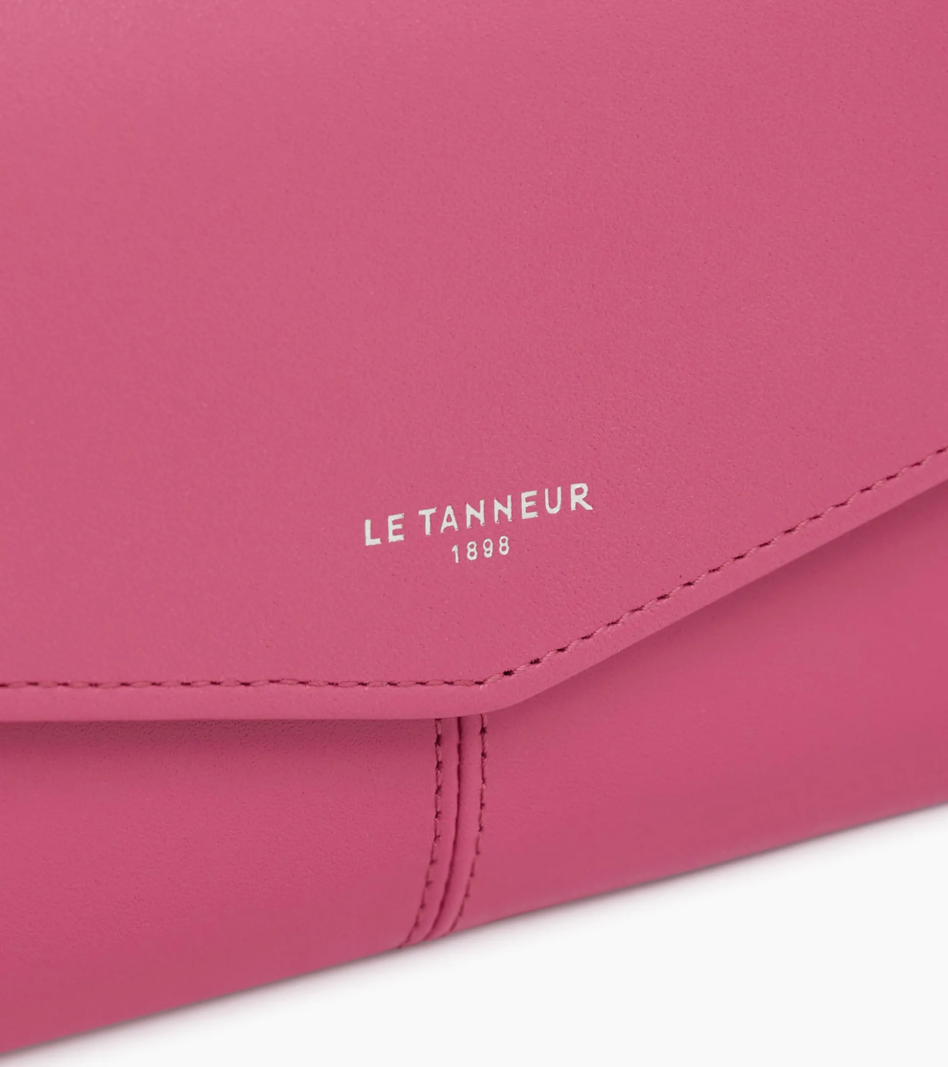 Compagnon zippé Charlotte en cuir lisse - Pink Fuxia