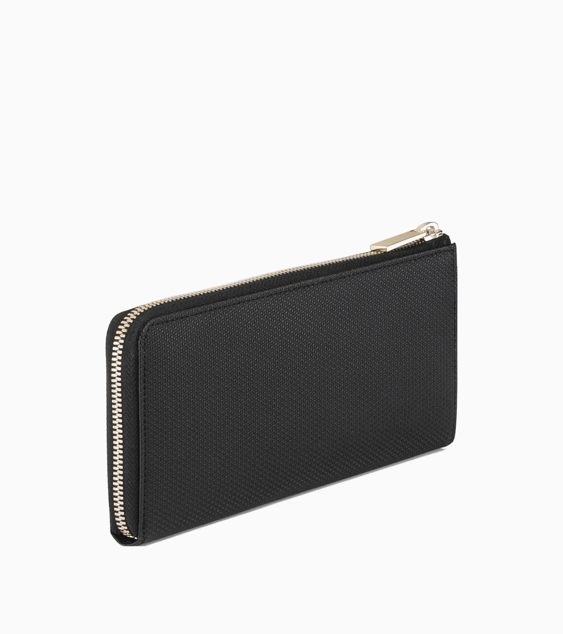 Compagnon zippé Emilie en cuir signature T - Black Le Bleu