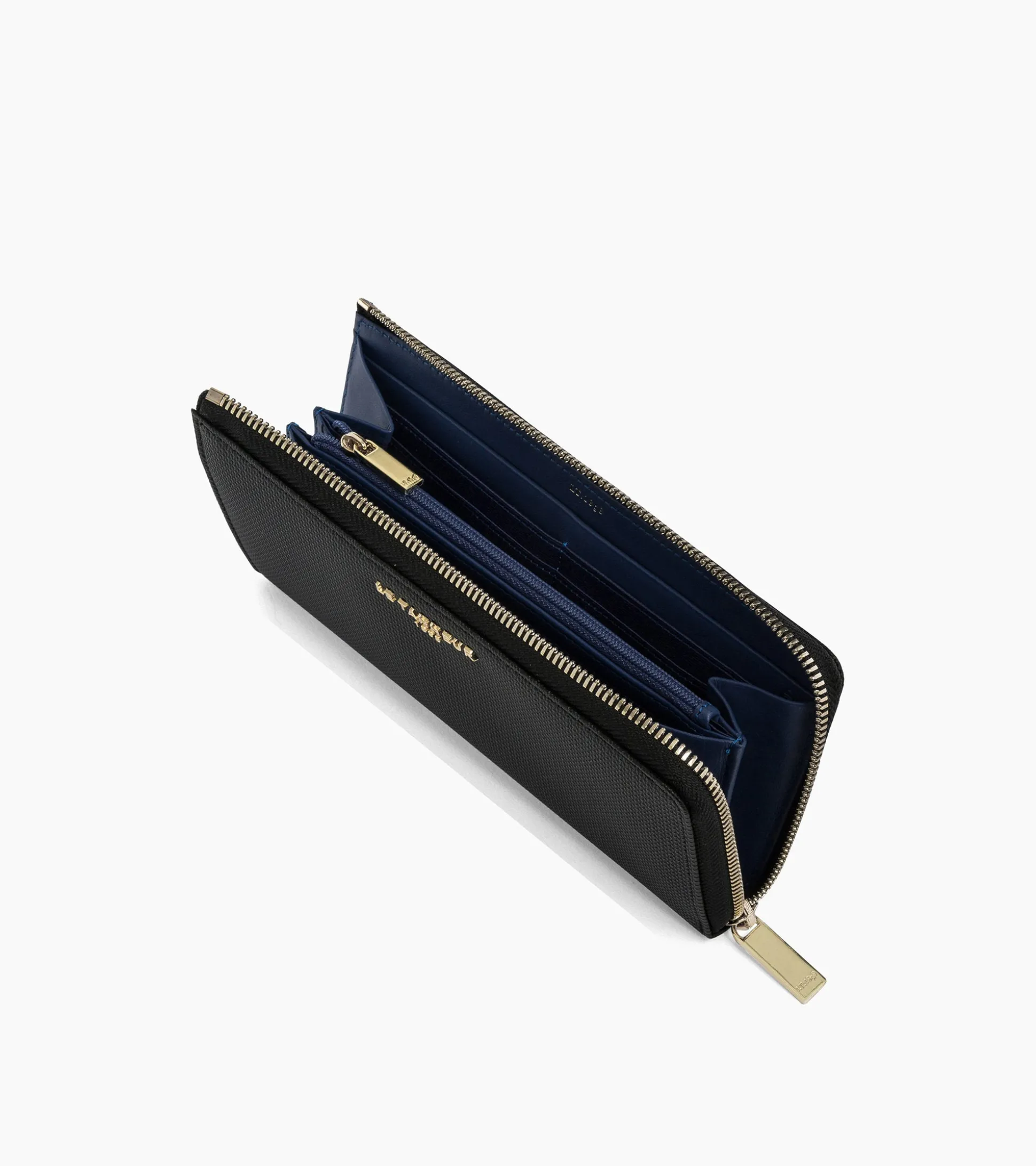 Compagnon zippé Emilie en cuir signature T - Black Le Bleu