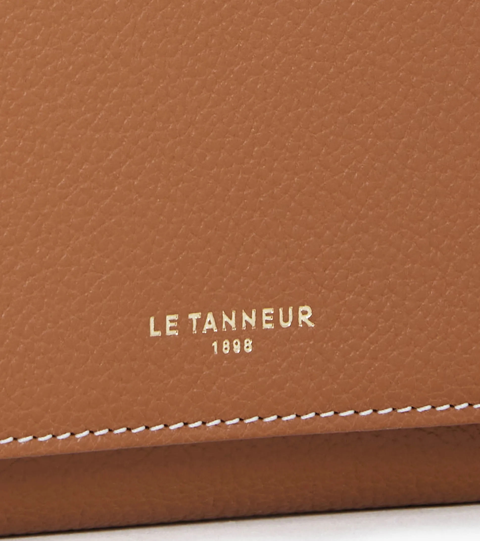 Compagnon zippé Emilie en cuir grainé - Brown Tan