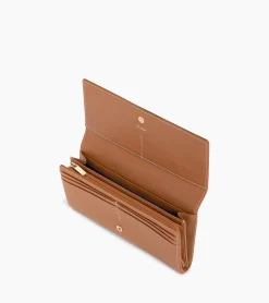 Compagnon zippé Emilie en cuir grainé - Brown Tan