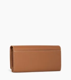 Compagnon zippé Emilie en cuir grainé - Brown Tan