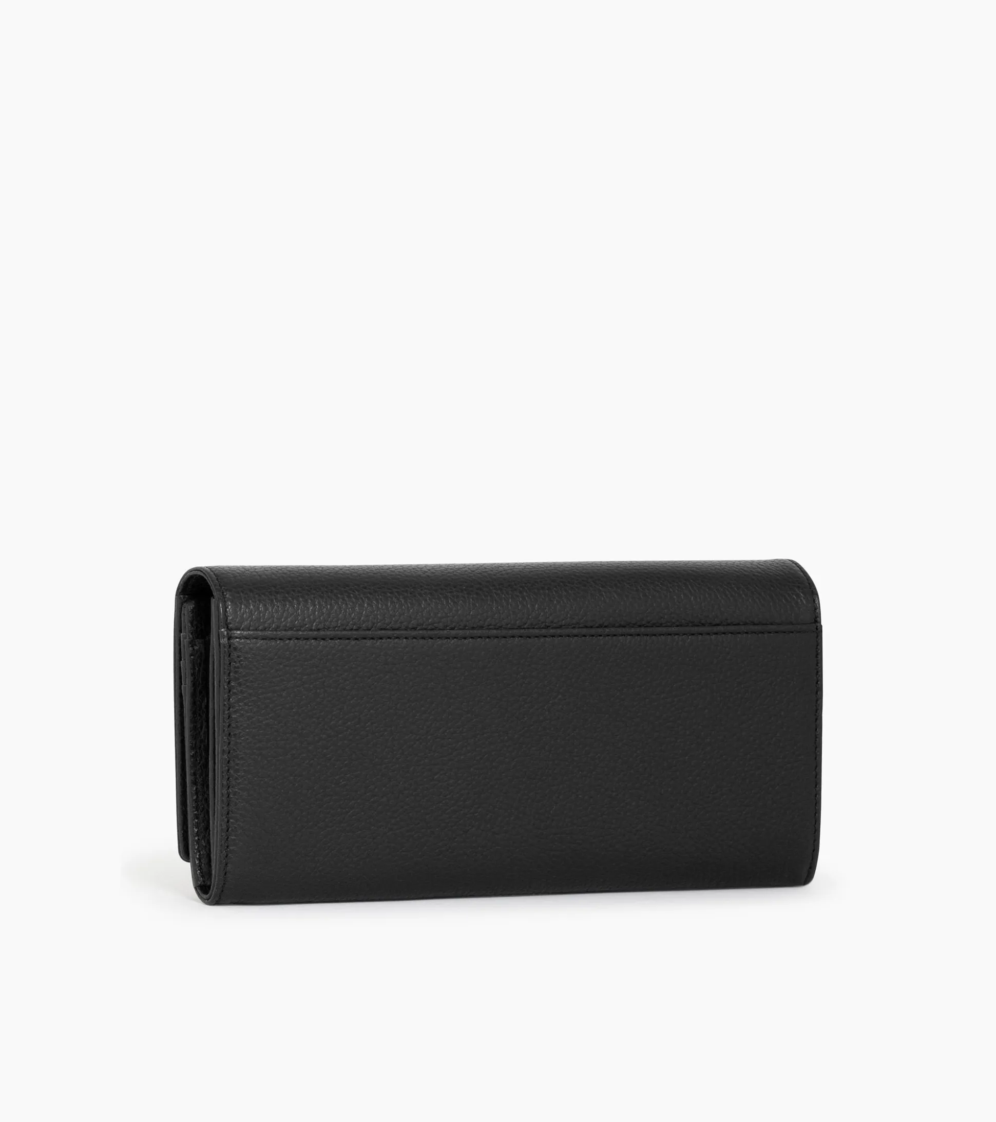 Compagnon zippé Emilie en cuir grainé - Black