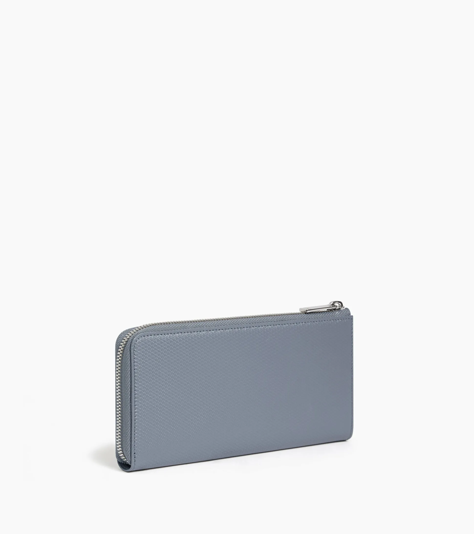 Compagnon zippé Emilie en cuir signature T - BLEU ARGILE