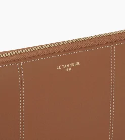Compagnon zippé Juliette en cuir grainé - Brown Tan