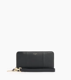 Compagnon zippé Juliette en cuir grainé - Black