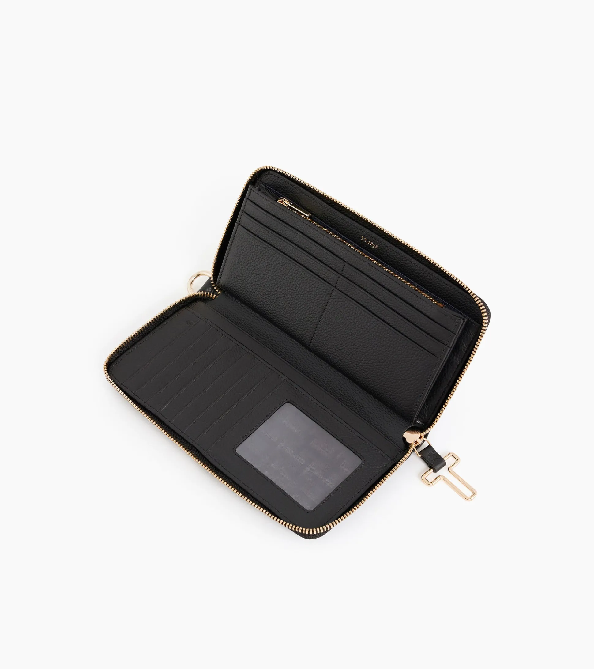 Compagnon zippé Juliette en cuir grainé - Black