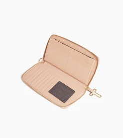 Compagnon zippé Juliette en cuir grainé - ROSE POUDRE