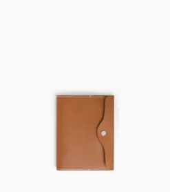 Couverture en cuir lisse et carnet de notes A5 - TAN