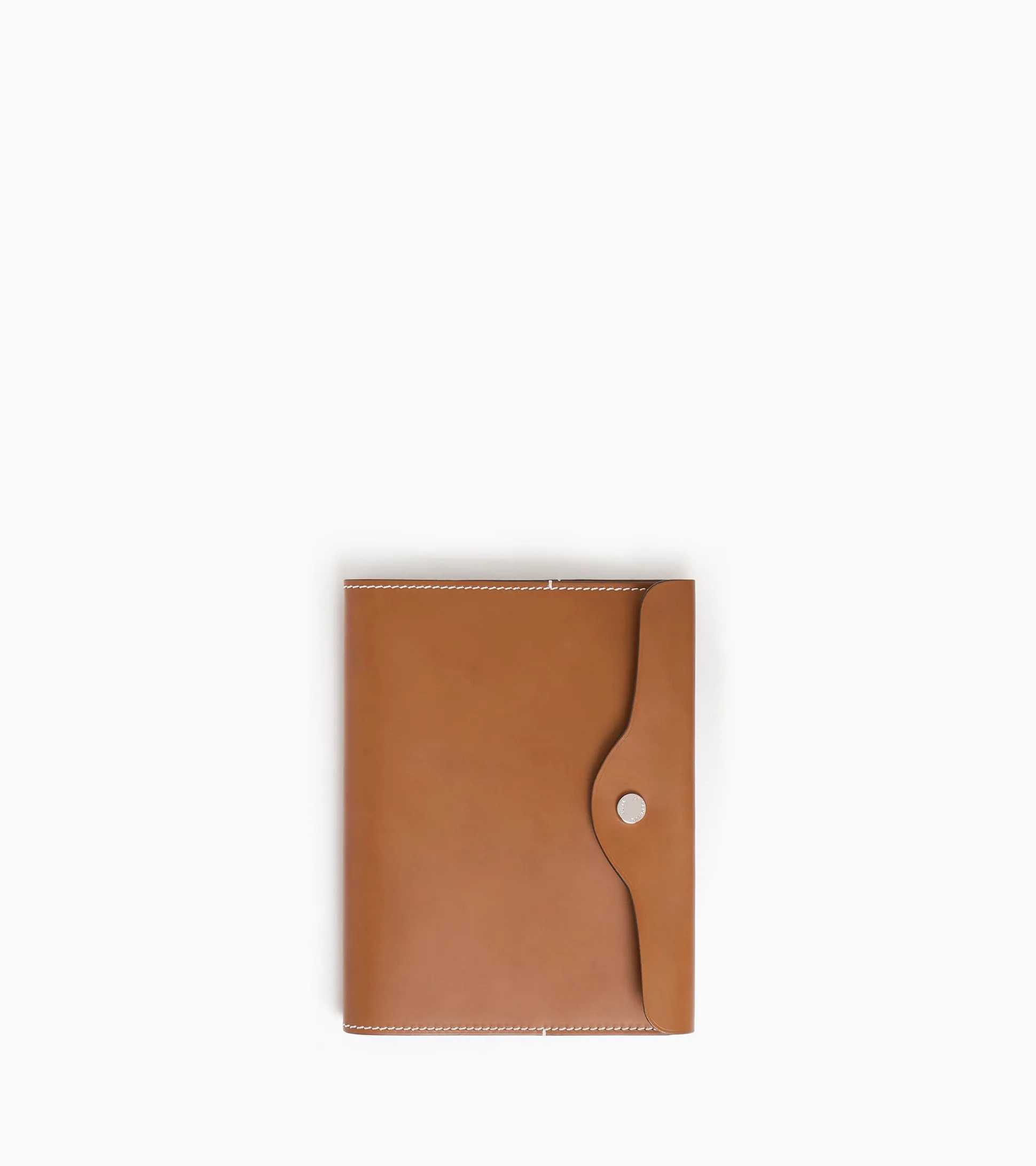 Couverture en cuir lisse et carnet de notes A5 - TAN