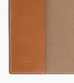 Couverture en cuir lisse et carnet de notes A5 - TAN