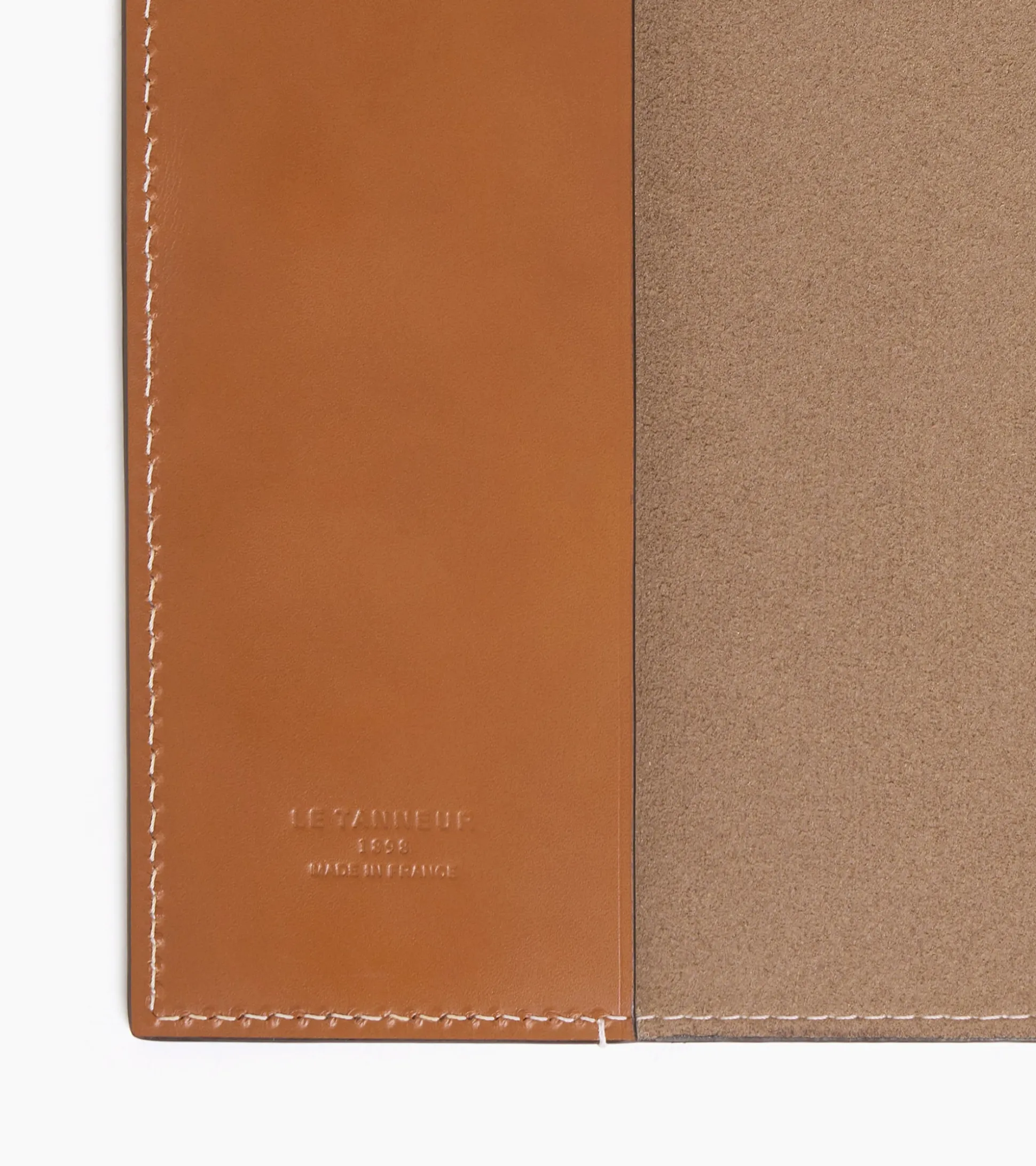 Couverture en cuir lisse et carnet de notes A5 - TAN