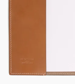 Couverture en cuir lisse et carnet de notes A5 - TAN