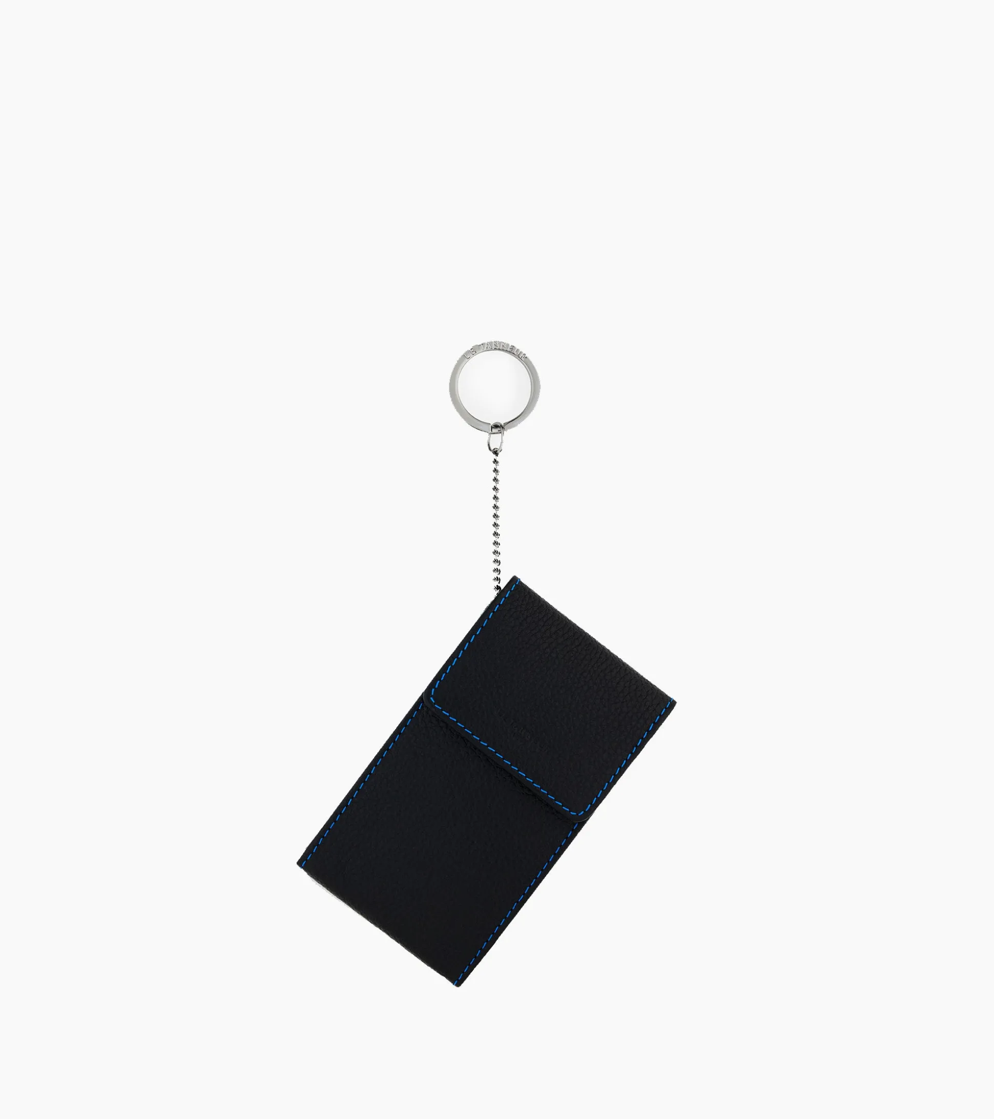 Etui clés à rabat Charles en cuir grainé - Black Le Bleu
