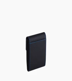 Etui clés à rabat Charles en cuir grainé - Black Le Bleu