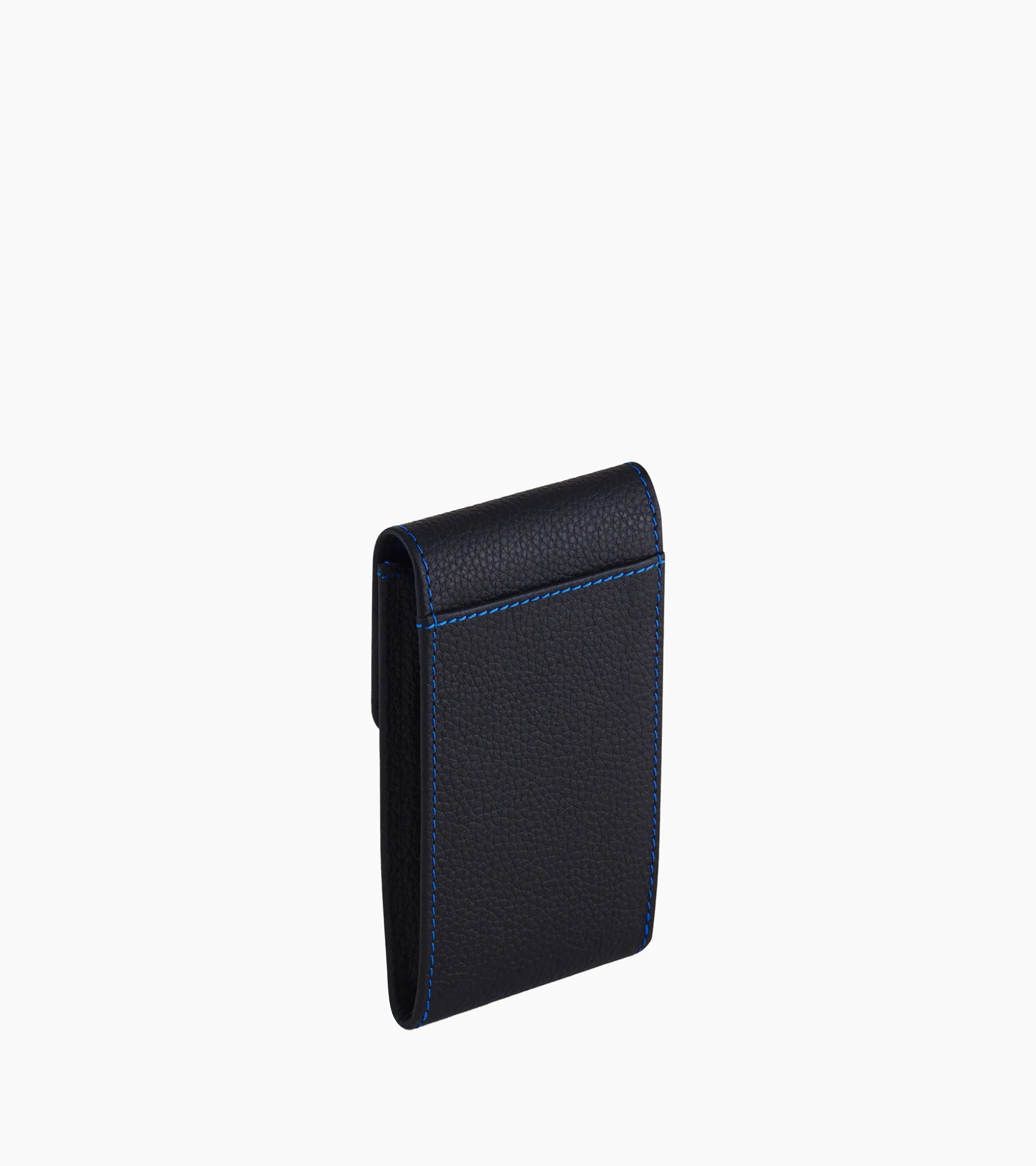 Etui clés à rabat Charles en cuir grainé - Black Le Bleu