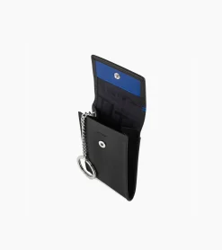 Etui clés à rabat Martin en cuir lisse - Black