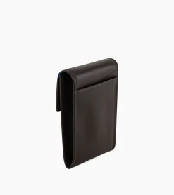 Etui clés à rabat Martin en cuir lisse - Coffee Brown