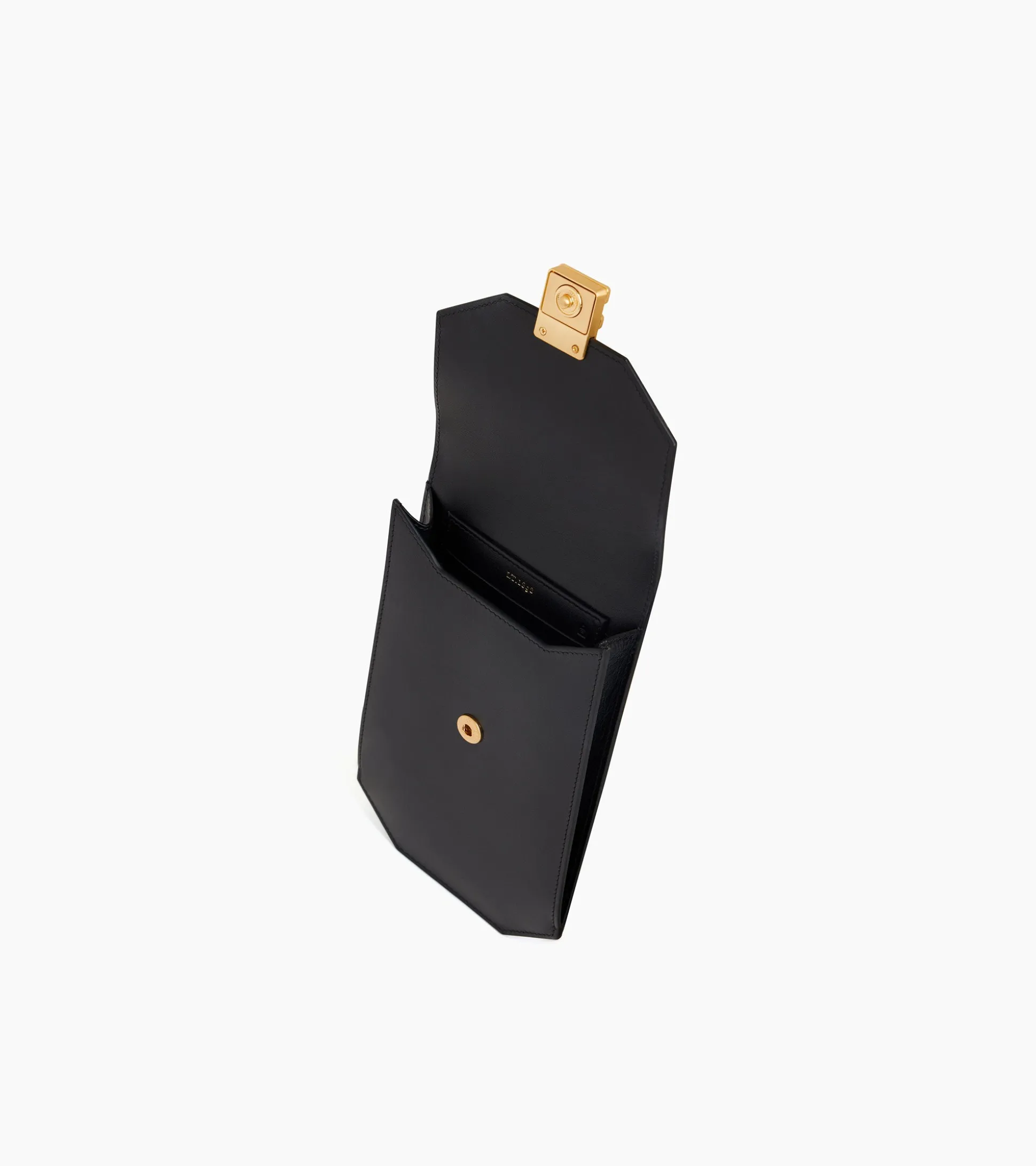 Etui téléphone à rabat Rose en cuir lisse - Black