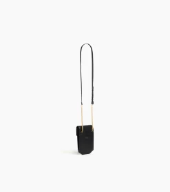 Etui téléphone à rabat Rose en cuir lisse - Black