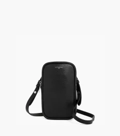 Etui téléphone Emile en cuir grainé - Black