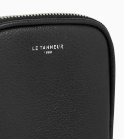 Etui téléphone Emile en cuir grainé - Black