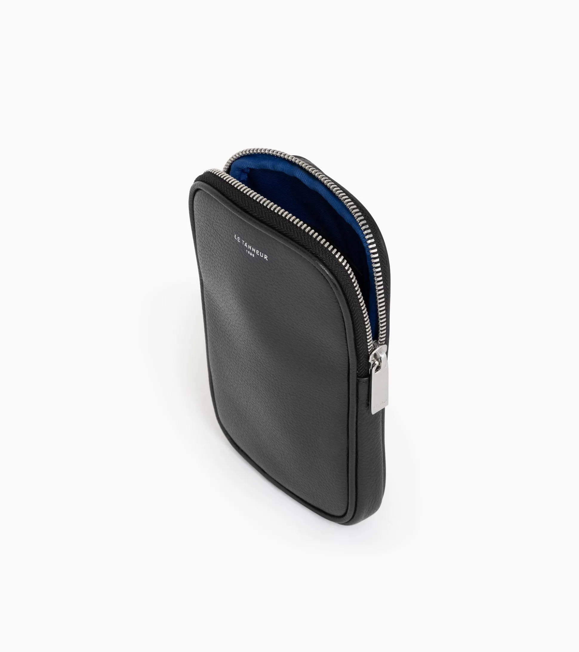 Etui téléphone Emile en cuir grainé - Black