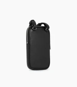 Etui téléphone Emile en cuir grainé - Black