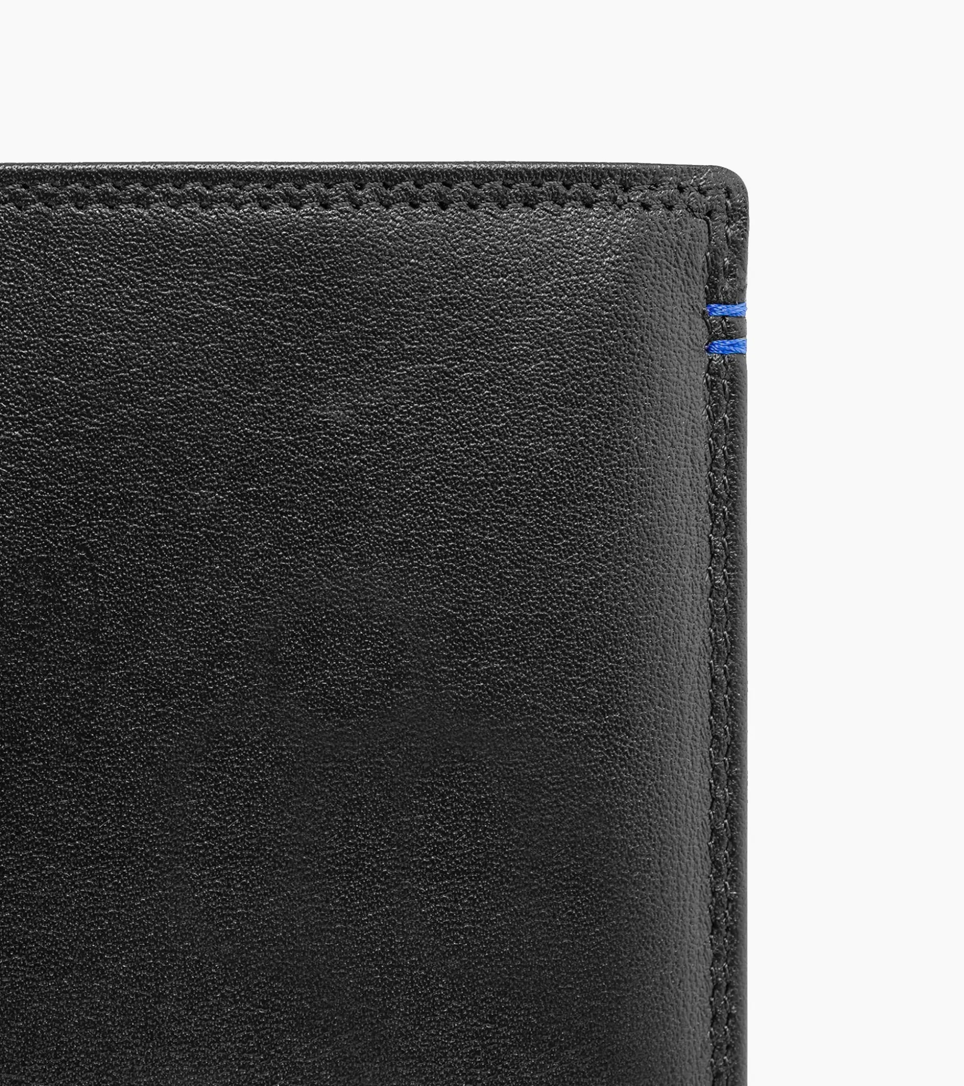 Grand portefeuille vertical zippé 2 volets Martin en cuir lisse - Black