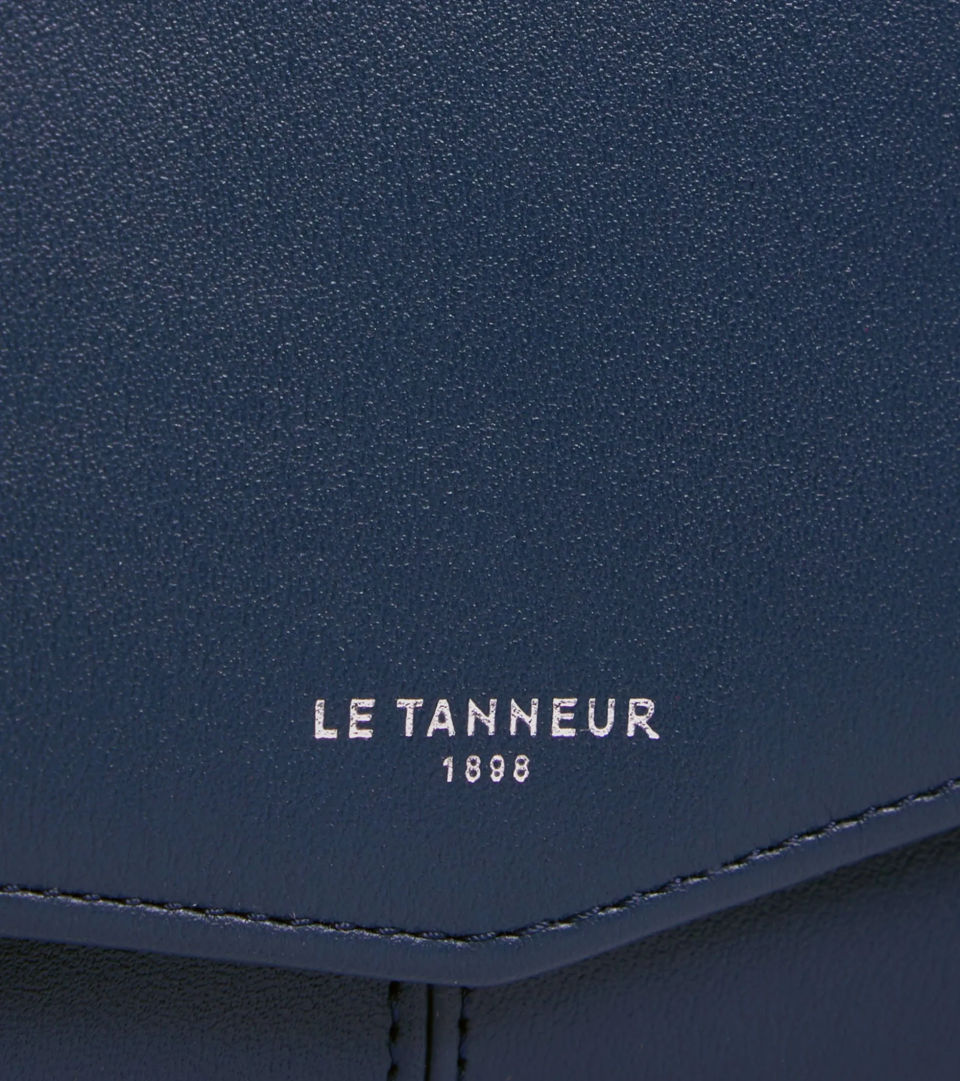 Grand portefeuille zippé Charlotte en cuir lisse - Twilight Blue