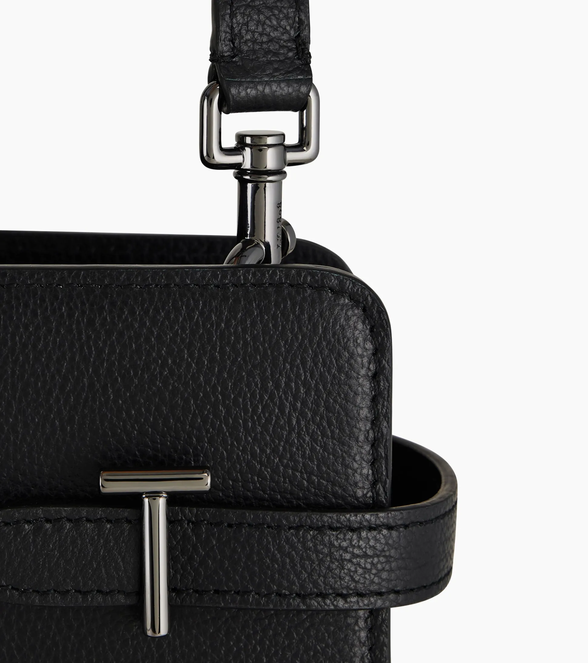 Grand sac à main Emilie en cuir grainé - Black