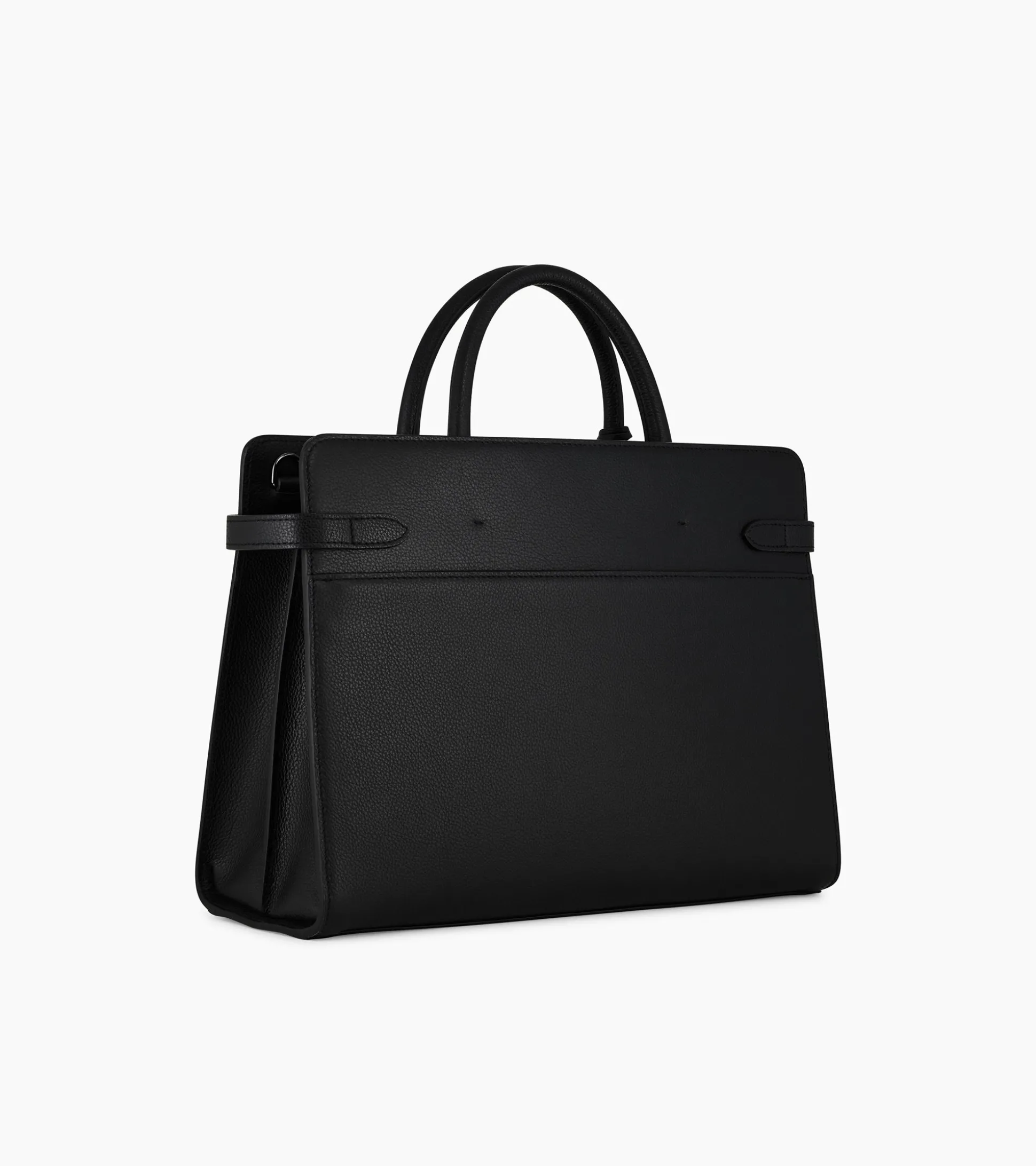Grand sac à main Emilie en cuir grainé - Black