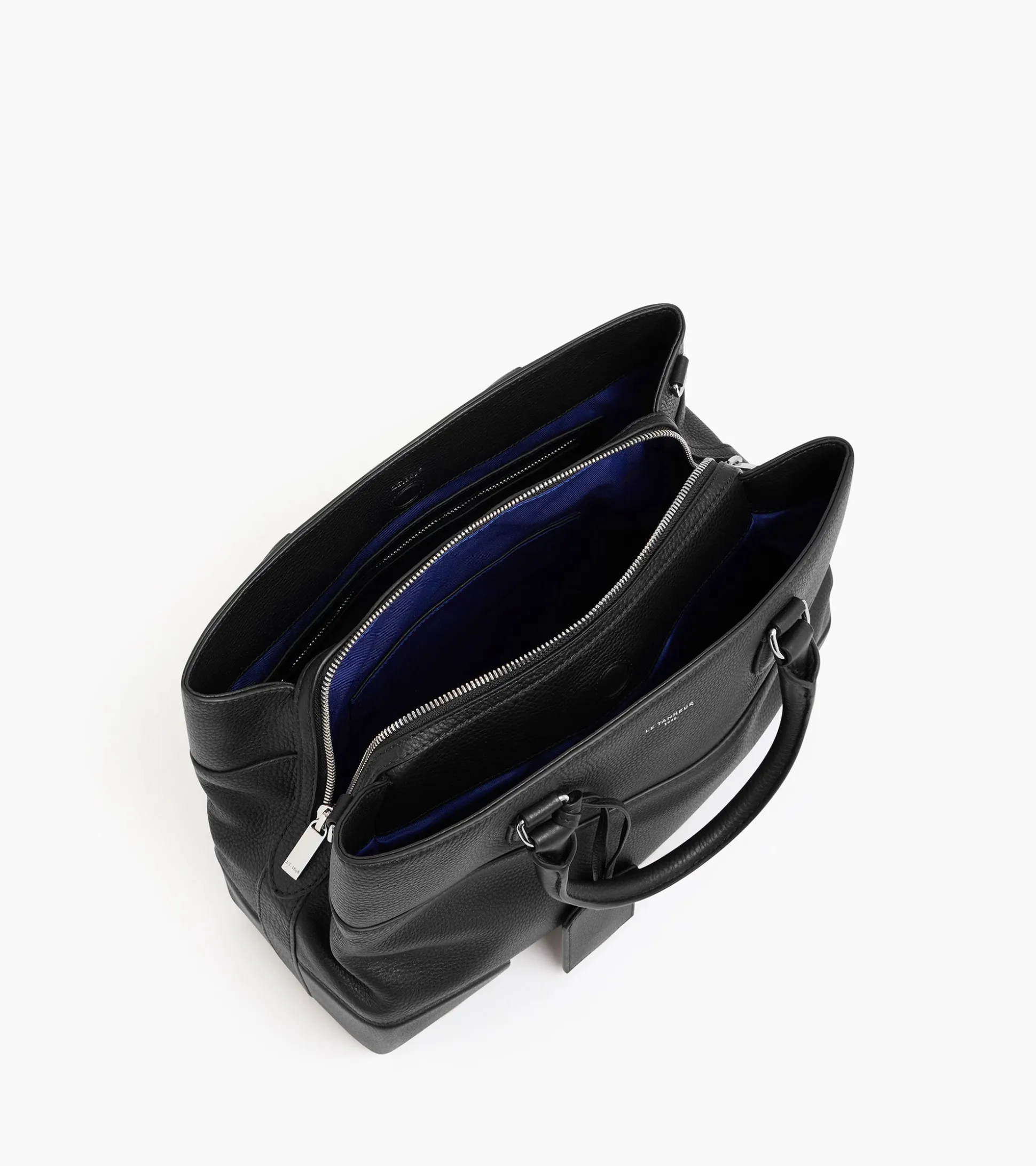 Grand sac à main Romy en cuir grainé - Black