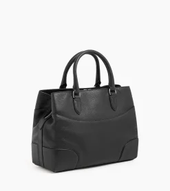 Grand sac à main Romy en cuir grainé - Black
