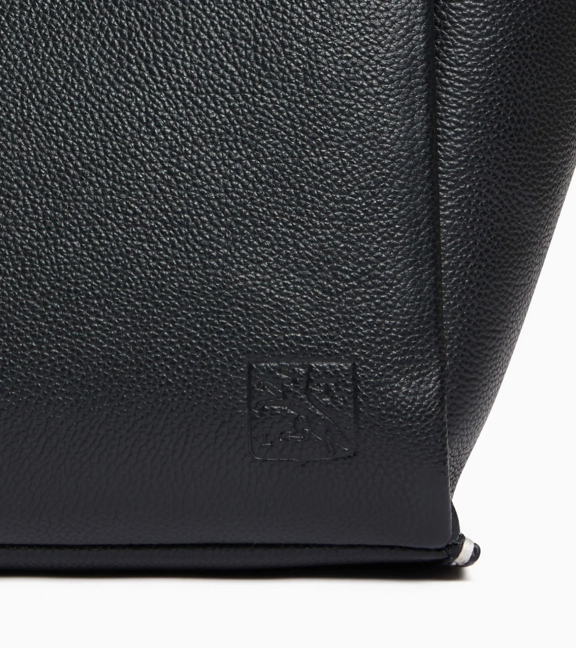 Grand sac cabas Elena en cuir grainé - NOIR 1
