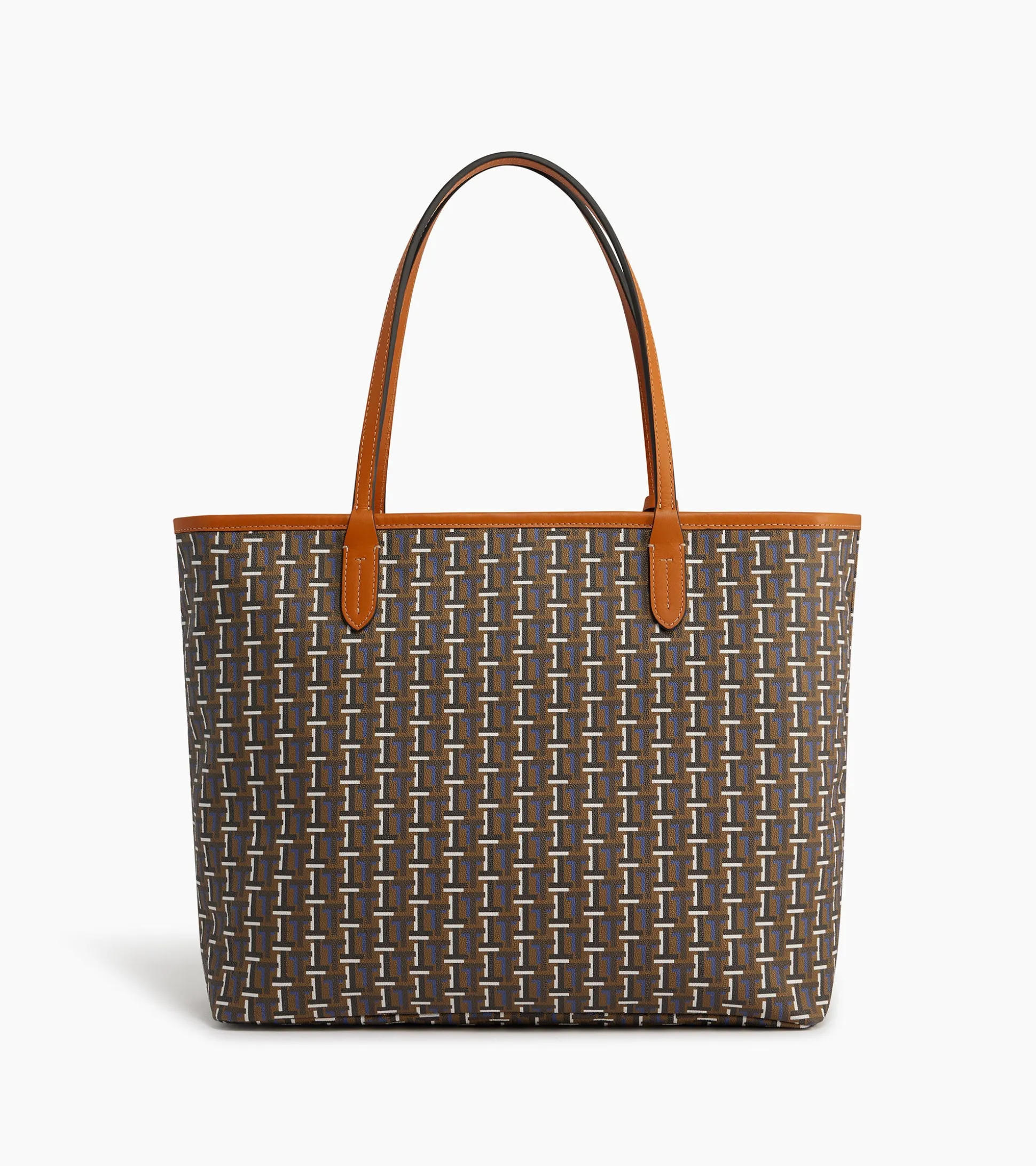 Grand sac cabas horizontal Camille en toile monogramme - Imprimé Marron