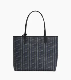 Grand sac cabas horizontal Camille en toile enduite - SIGNATURE LT NOIR-NOIR