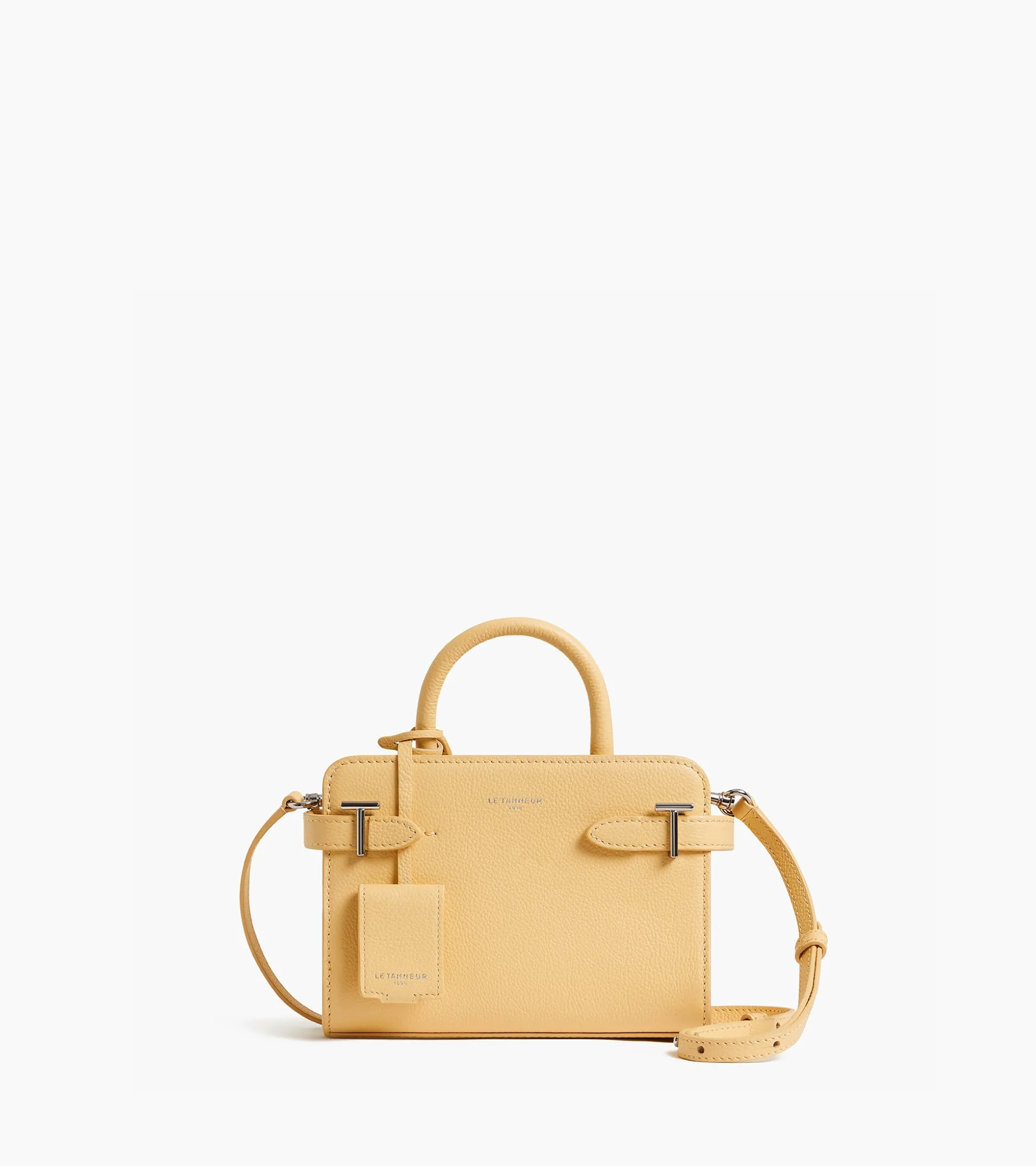 Mini sac à main Emilie en cuir grainé - AURORE