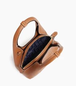 Mini sac à main Juliette en cuir grainé - Brown Tan