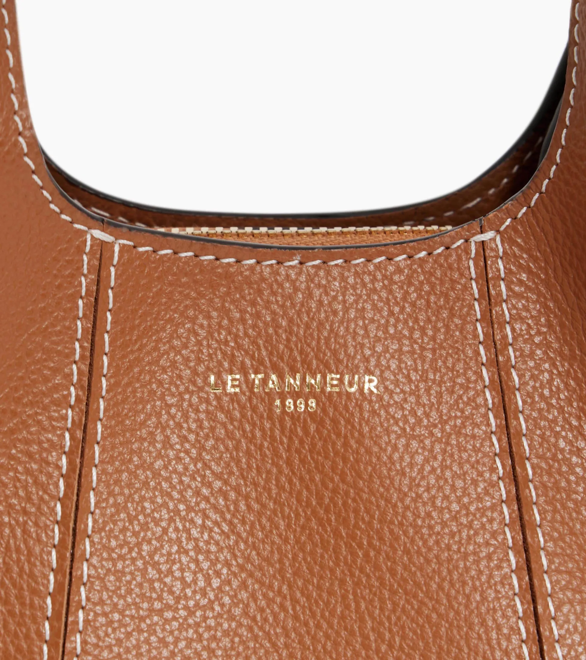 Mini sac à main Juliette en cuir grainé - Brown Tan